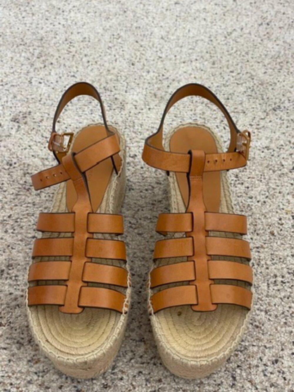 Tory Burch Women's Fisherman Espadrille Wedge Heel Platform size 7.5
